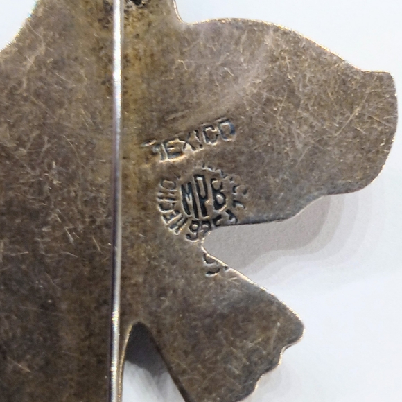 Fabulous Vintage Mexican Sterling Fish Amethyst - Picture 5 of 6